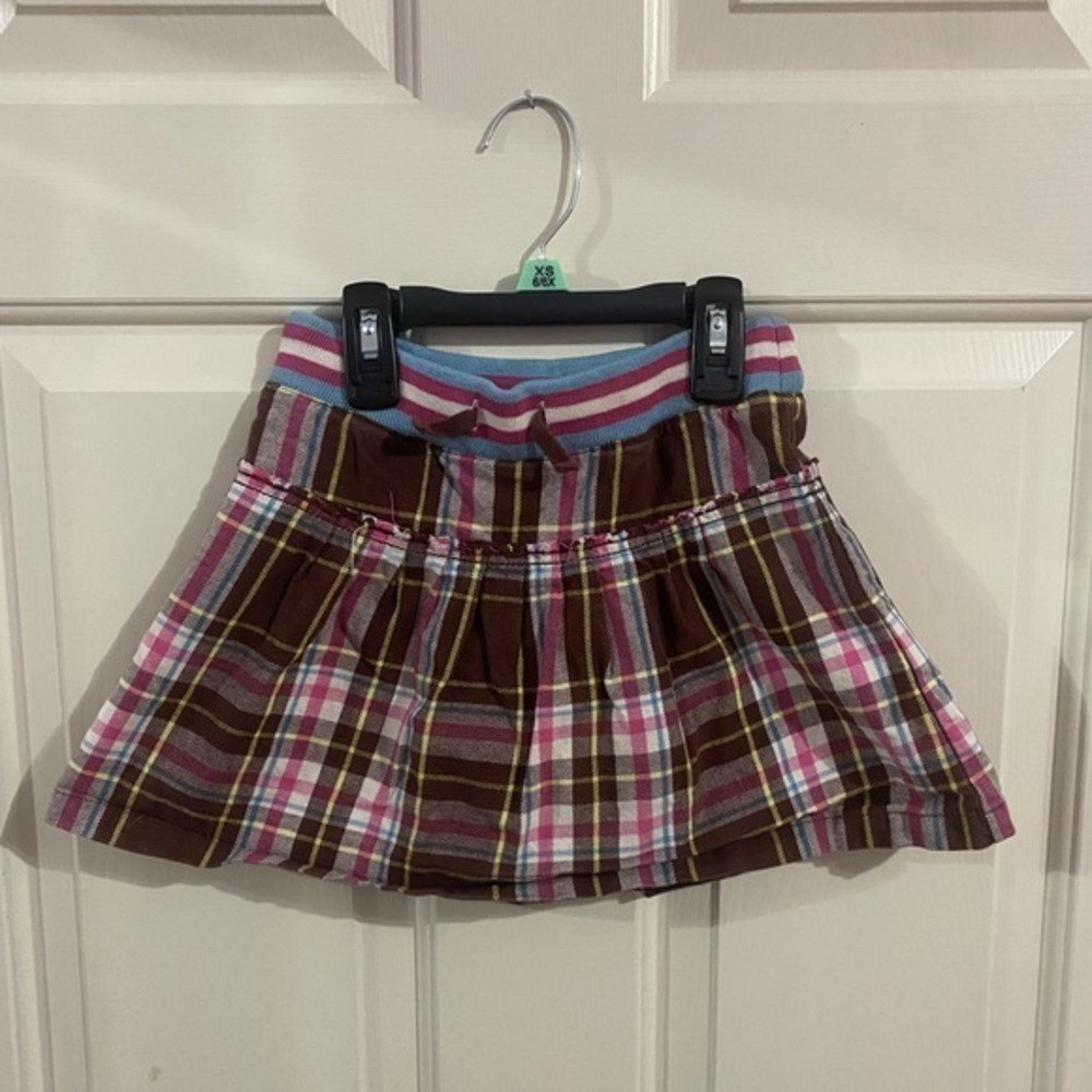 Mini Boden plaid elastic waist skirt size girls 5-6Y. - Picture 1 of 3